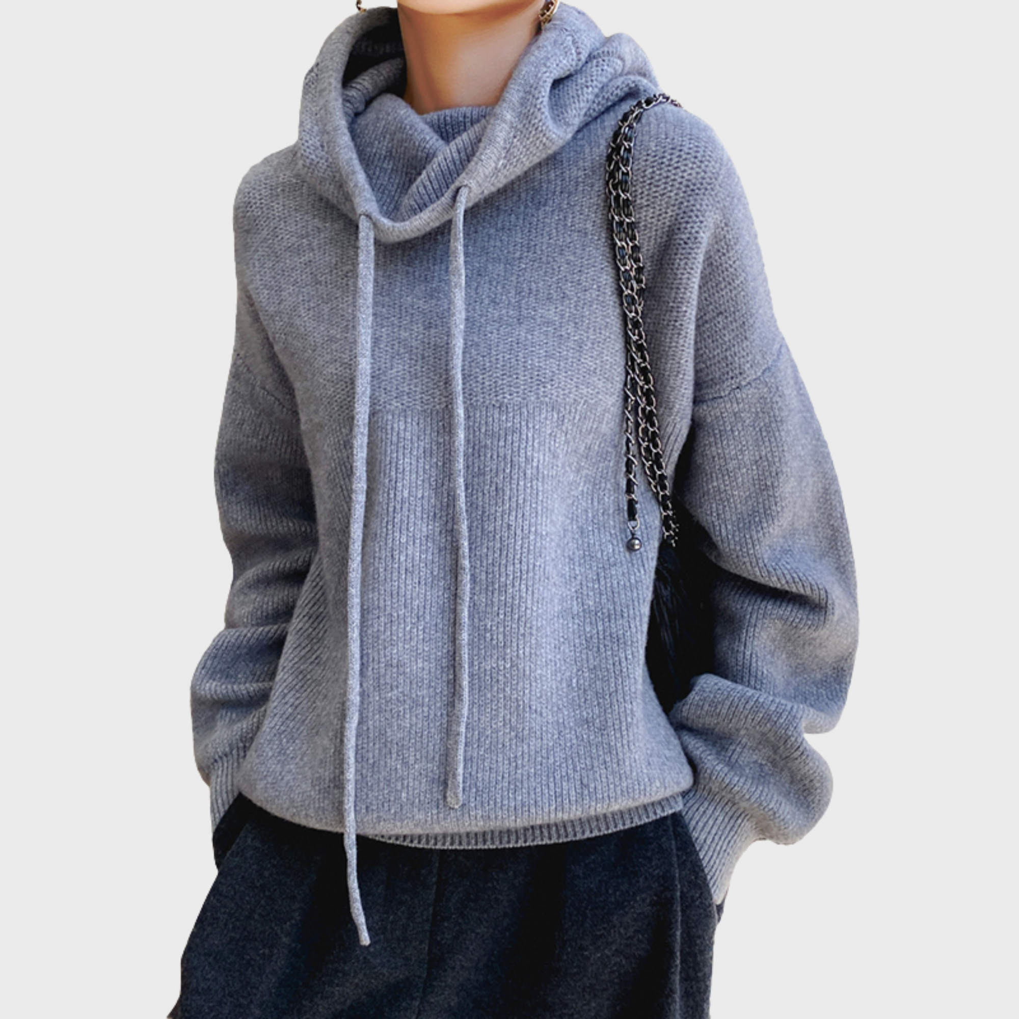 Adéla | Udobni pleteni hoodie za ležernu eleganciju